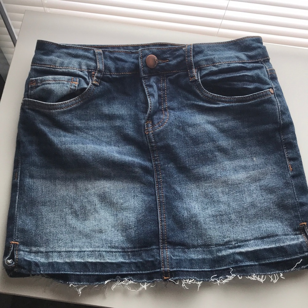 Jean mini skirt